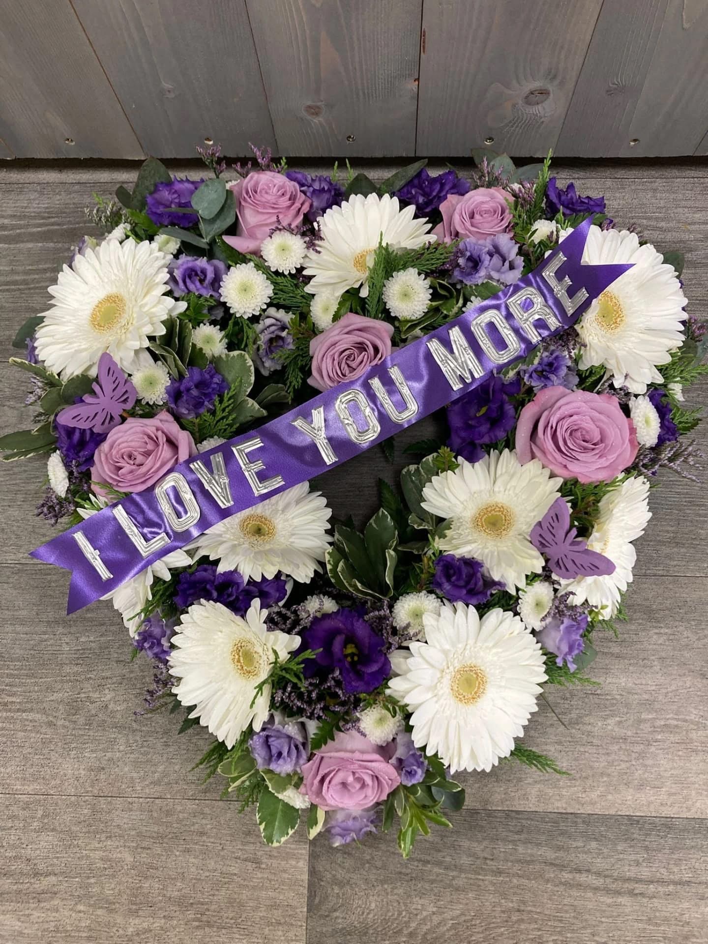 Funeral Heart Flowers Mum